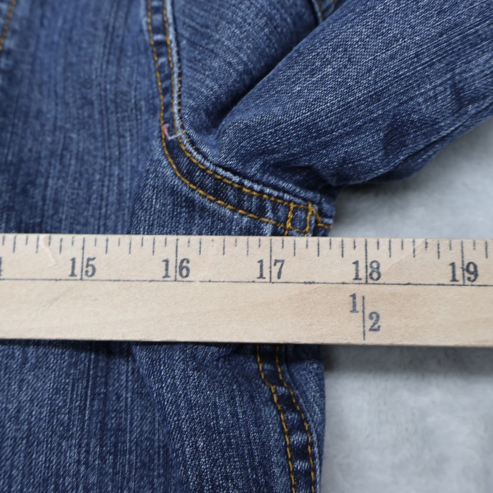 Wrangler Jacket Women Large Blue Denim Flannel Lined Rugged Classic Jean Trucker - Picture 9 of 11